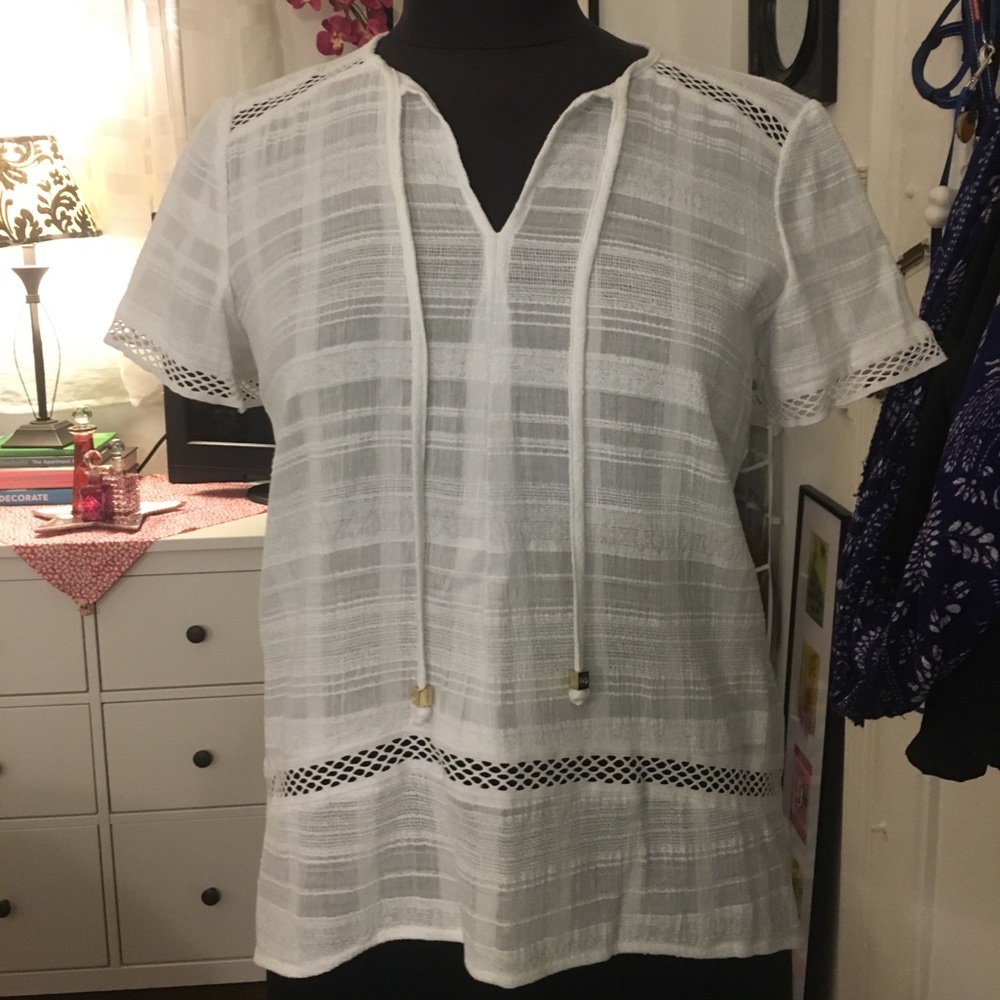 Michael Kors white beach shirt